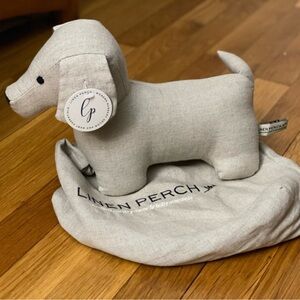 NWT Linen Perch Paolo Natural Linen Stuffed Puppy